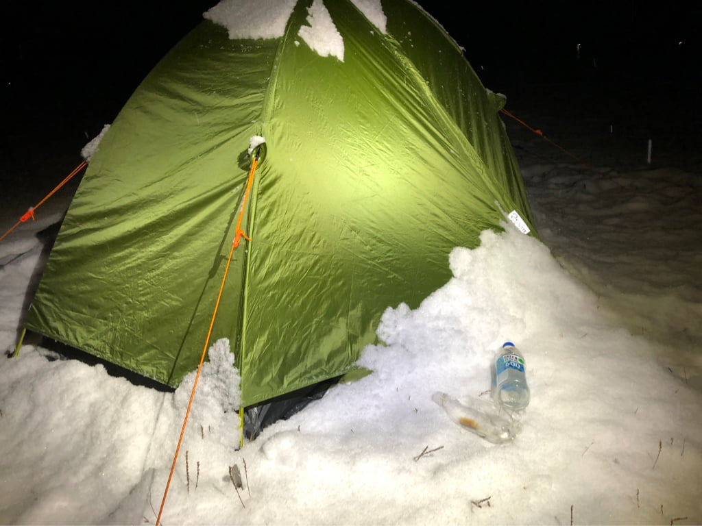 トレックライズで雪中キャンプをした